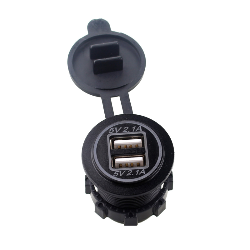 5V 4.2A Universal Car Charger Waterproof Dual USB Port 12-24V Socket for Bus Boat Motorcycle