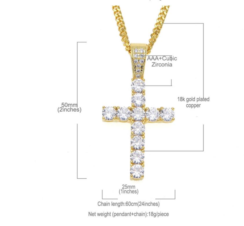 Hot Hip Hop Cross Pendant Necklace With 60cm Chain For Men and Women Copper Iced Out Cubic Zircon Bling Men Jewelry N340
Hot Hip Hop Cross Pendant Necklace With 60cm Chain For Men and Women Copper Iced Out Cubic Zircon Bling Men Jewelry N340