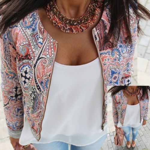 New Fashion Women Casual Vintage Jacket Slim Long Sleeve Print Outwear Coat Spring Summer, Multi
New Fashion Women Casual Vintage Jacket Slim Long Sleeve Print Outwear Coat Spring Summer, Multi