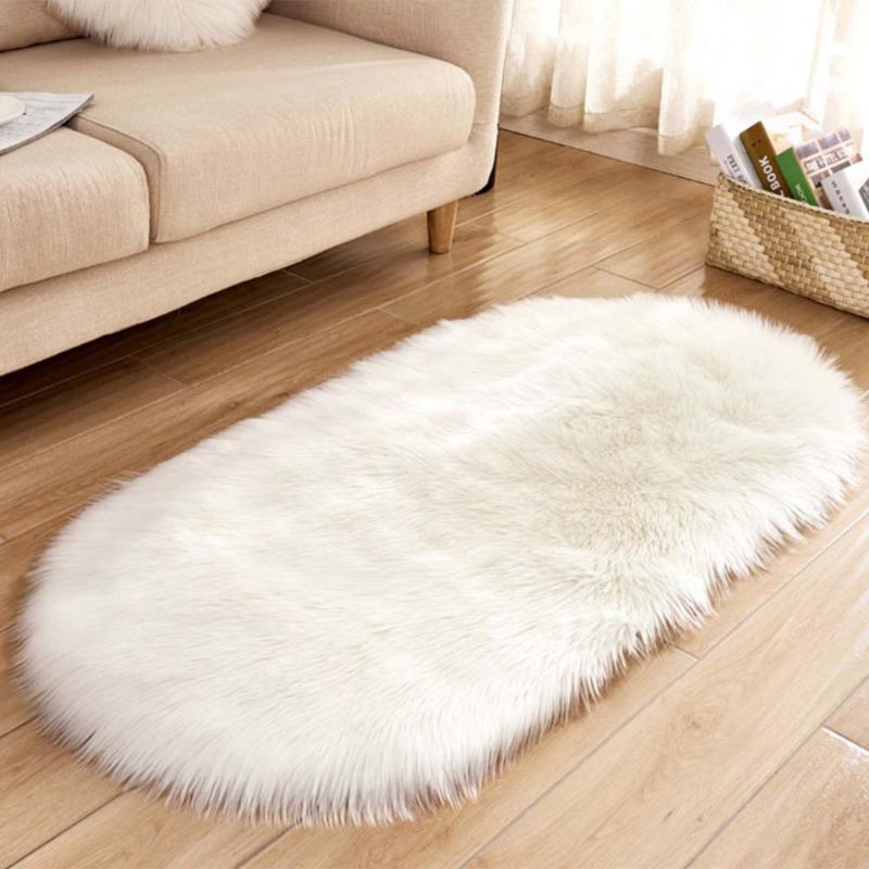 Soft Faux Sheepskin Fur Chair Cushion Area Rugs for Bedroom Floor Shaggy Silky Plush Carpet White Bedside Mat, Brown
Soft Faux Sheepskin Fur Chair Cushion Area Rugs for Bedroom Floor Shaggy Silky Plush Carpet White Bedside Mat, Brown