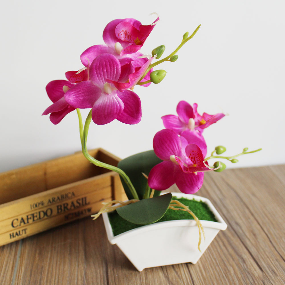 Artificial Butterfly Orchid Potted plants silk Flower with Plastic pots moss Home Balcony Decoration vase set wedding Decorative, Zzlj16213
Artificial Butterfly Orchid Potted plants silk Flower with Plastic pots moss Home Balcony Decoration vase set wedding Decorative, Zzlj16213
