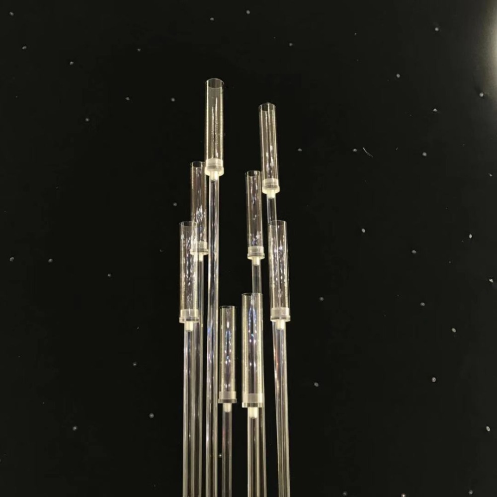 Acrylic 8 Arms Candelabra Heads Wedding Table Centerpiece Flower Stand Holders Candelabrum Party Family Gathering Home Decoration XJ260305