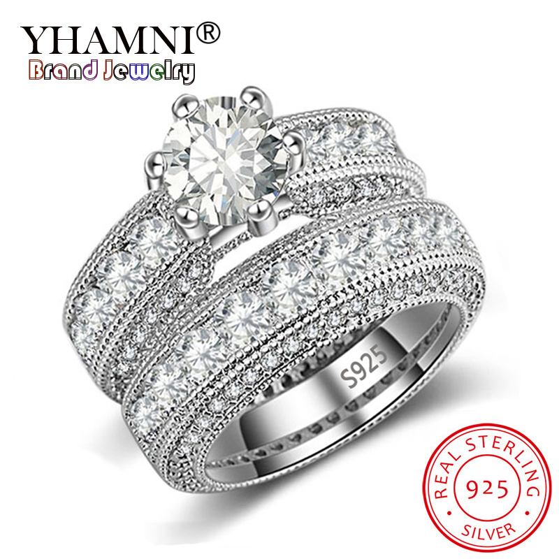 YHAMNI 925 Sterling Silver Luxury Big Finger Wedding Rings Set For Bridal Women African Engagement Christmas Gift Jewelry YR982, Slivery;golden
YHAMNI 925 Sterling Silver Luxury Big Finger Wedding Rings Set For Bridal Women African Engagement Christmas Gift Jewelry YR982, Slivery;golden