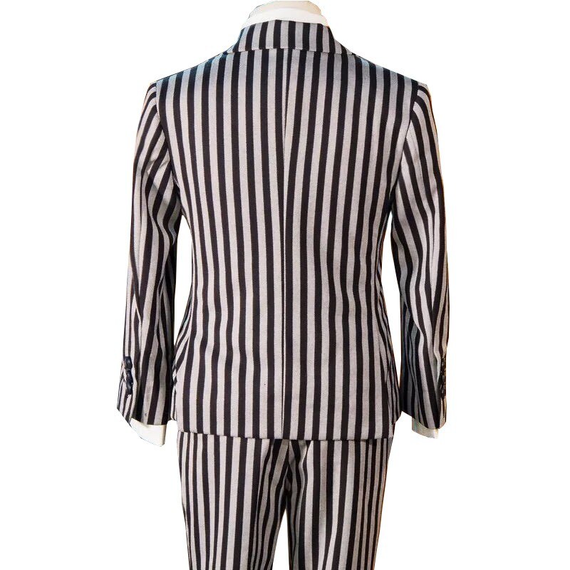 2020 Spring Rope Stripe Boys Wedding Suits 2 Piece Peaked Lapel Flower Boys Groom Tuxedos Kids Formal Wear Clothing