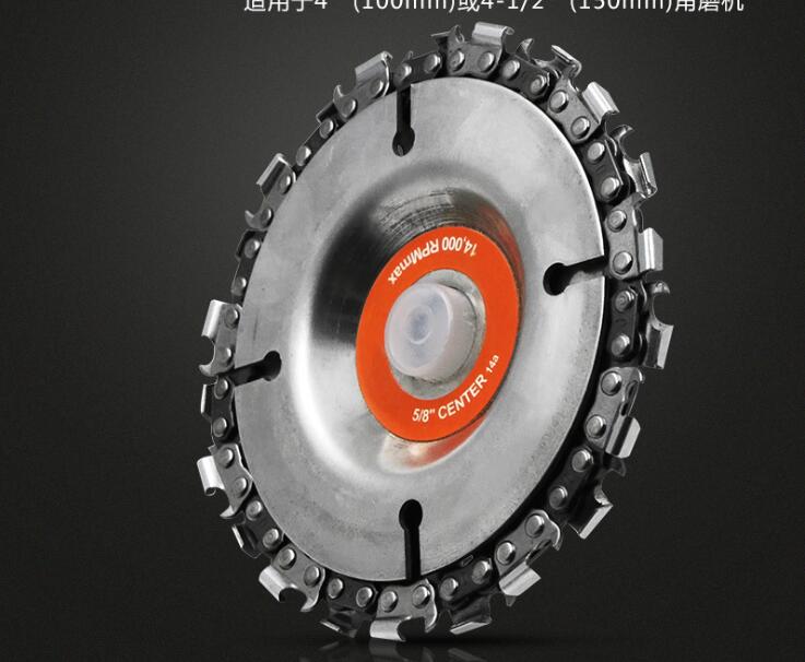 Angle Grinder Disc, IRmm 4 Inch Wood Carving Disc Chain Saw Plate 22 tooth, 5/8" center hole For Angle Grinder Shaping Cutting Engraving
Angle Grinder Disc, IRmm 4 Inch Wood Carving Disc Chain Saw Plate 22 tooth, 5/8" center hole For Angle Grinder Shaping Cutting Engraving