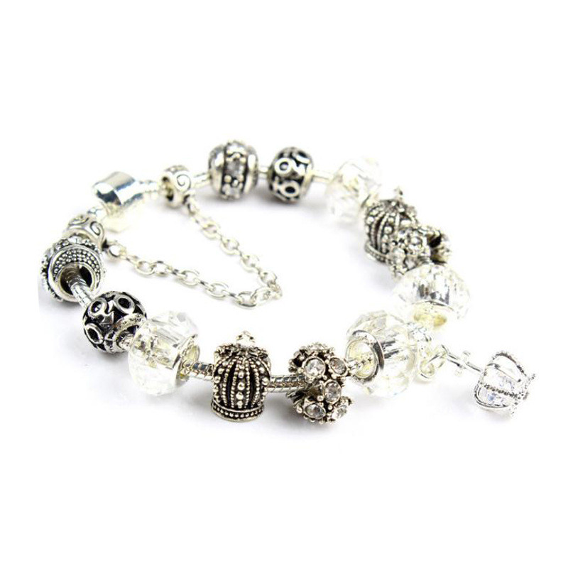 Wholesale-Charm Bracelet 925 Silver Pandora Bracelets For Women Royal Crown Bracelet Purple Crystal Beads Diy Jewelry
Wholesale-Charm Bracelet 925 Silver Pandora Bracelets For Women Royal Crown Bracelet Purple Crystal Beads Diy Jewelry