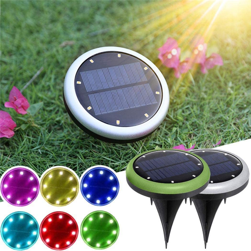 Waterproof Ground Light Solar IP65 Underground Lighting RGB LED Landscape Path Ground Light Garden Night Lamp for Lawn Pathway Yard
