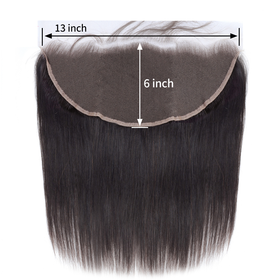 Brazilian Straight Body Loose Wave 13x6 Frontal with Baby Hair Ear to Ear Lace Frontal Closure 100% Remy Hair Human Hair