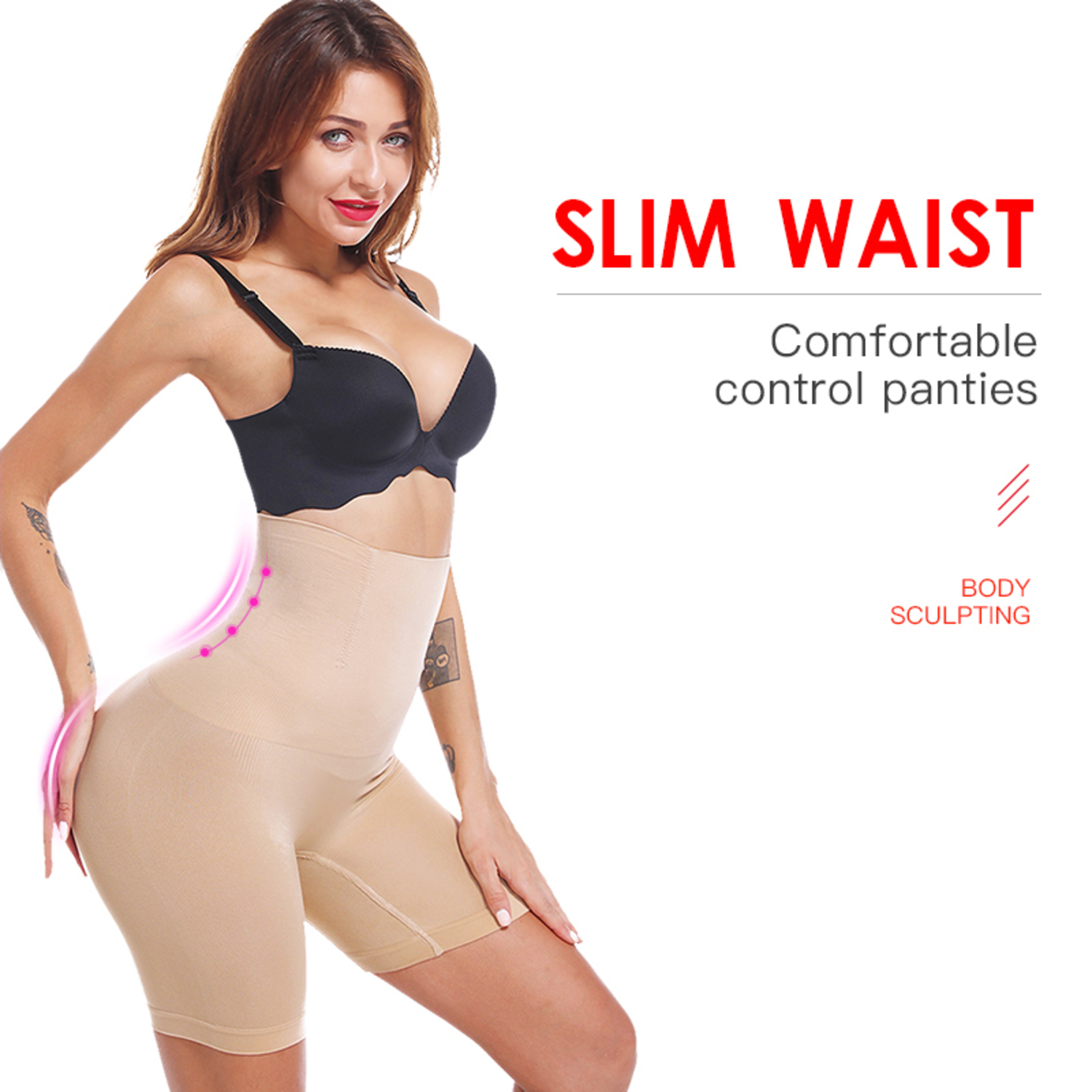 Butt Lifter Seamless Women High Waist Slimming Tummy Control Panties Knickers Pant Briefs Shapewear Underwear Body Shaper Lady T200526