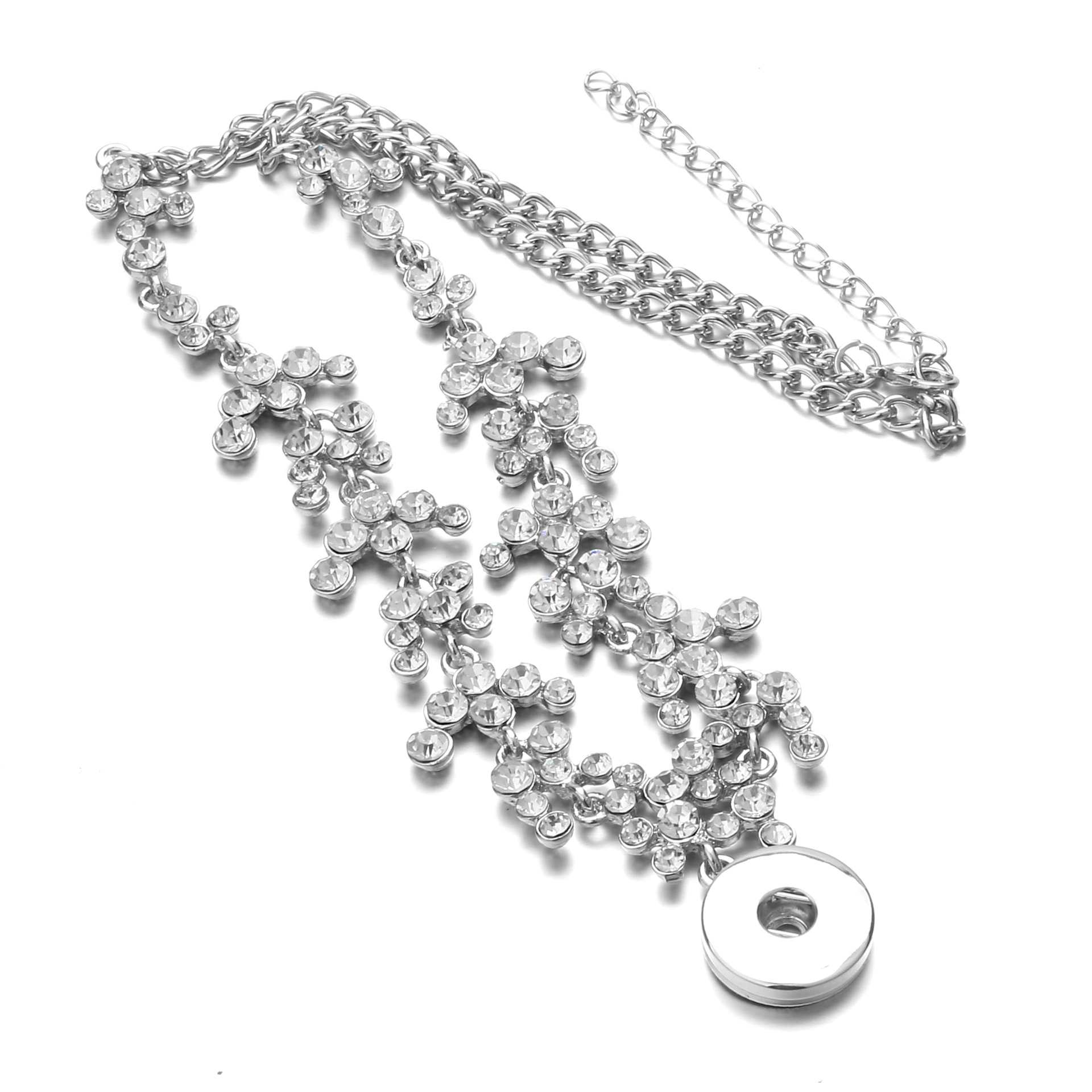 Fashion snap button women necklaces 18MM ginger snaps Pendant interchangeable charms For female DIY Fashion jewelry accessories