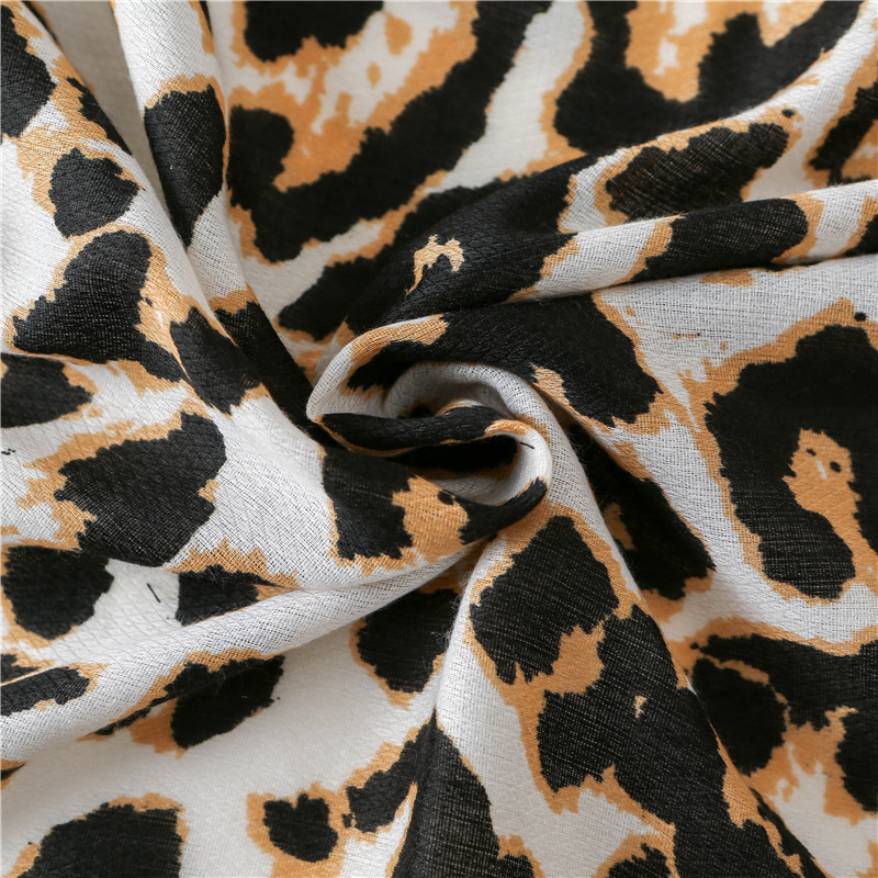scarf women Winter Leopard Dot Tassel scarf women leopard polka dots fringe viscose shawl scarf For Women Neckerchief Fashion