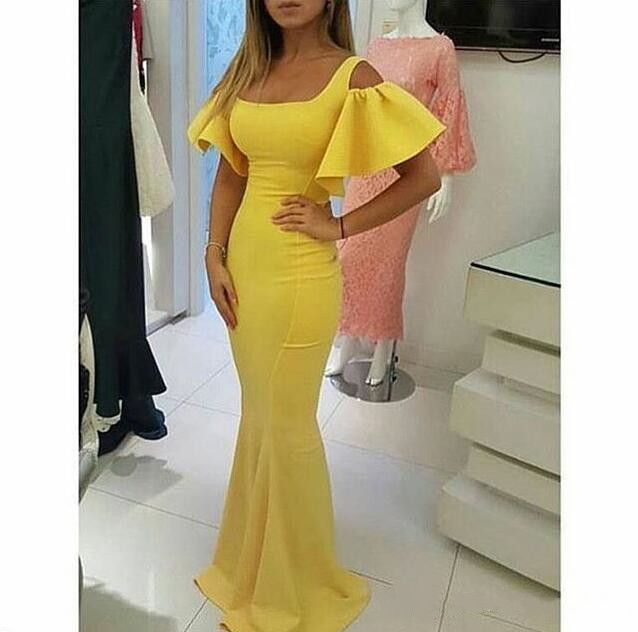 2019 Designer Prom Dresses Vestidos De Yellow Square Neckline Short Pregnant Prom Dresses Puffy Sleeve Mermaid Evening Gowns, Dark green
2019 Designer Prom Dresses Vestidos De Yellow Square Neckline Short Pregnant Prom Dresses Puffy Sleeve Mermaid Evening Gowns, Dark green