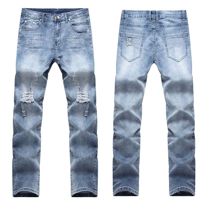 Men Skinny Biker jeans denim Pants Knee Holes hiphop pants Washed high quality, K18 t122
Men Skinny Biker jeans denim Pants Knee Holes hiphop pants Washed high quality, K18 t122