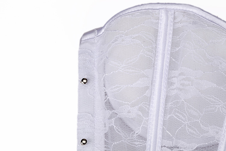 Corset Black White Lace Bride Undergarments Sexy Strapless See Through Wedding Lingerie With Bra Cup Shapewear Bridal Lingerie Body Sculpting Accessor