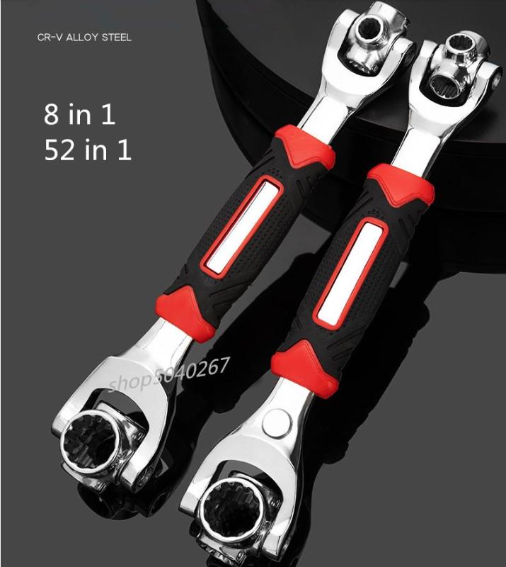 52/8 in1 Sleeve Multifunction Wrench With magnetic Universal Rotation Wrench 6-Point Universial Car Repair Hand Tools
52/8 in1 Sleeve Multifunction Wrench With magnetic Universal Rotation Wrench 6-Point Universial Car Repair Hand Tools