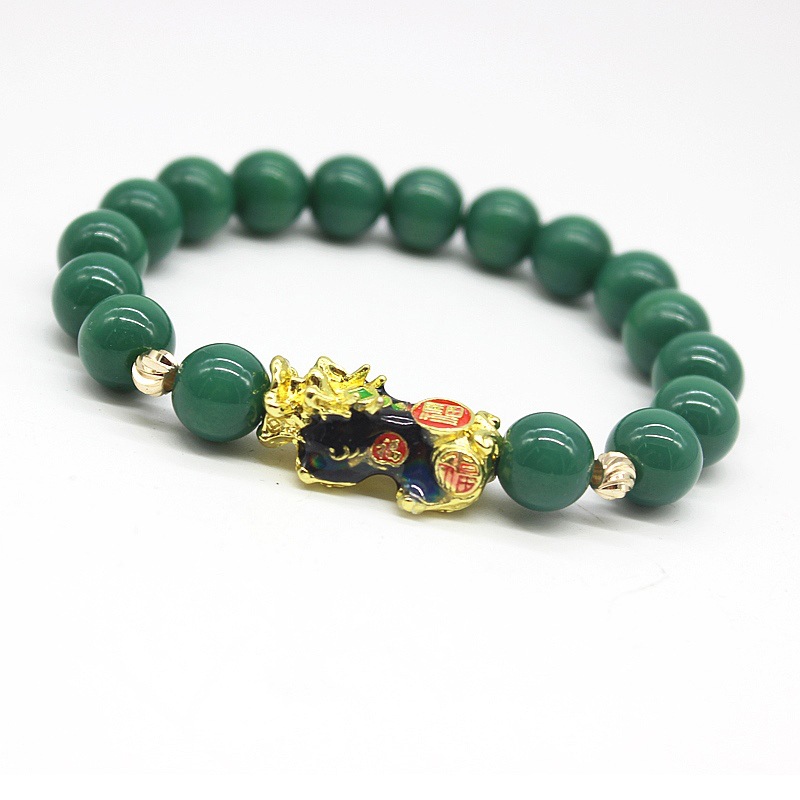 Feng Shui Stone Beads Bracelet Men Women Unisex Wristband Change Color Pixiu Wealth and Good Luck Women Bracelet
