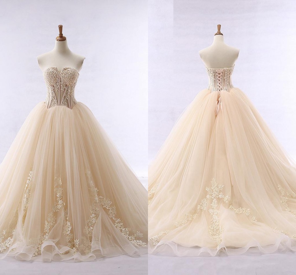 2022 Light Champagne Wedding Dresses Ball Gowns Nigerian Lace Applique Beaded Sweetheart Lace-up Bridal Gowns Vestidos De Novia Real Image, Red
2022 Light Champagne Wedding Dresses Ball Gowns Nigerian Lace Applique Beaded Sweetheart Lace-up Bridal Gowns Vestidos De Novia Real Image, Red