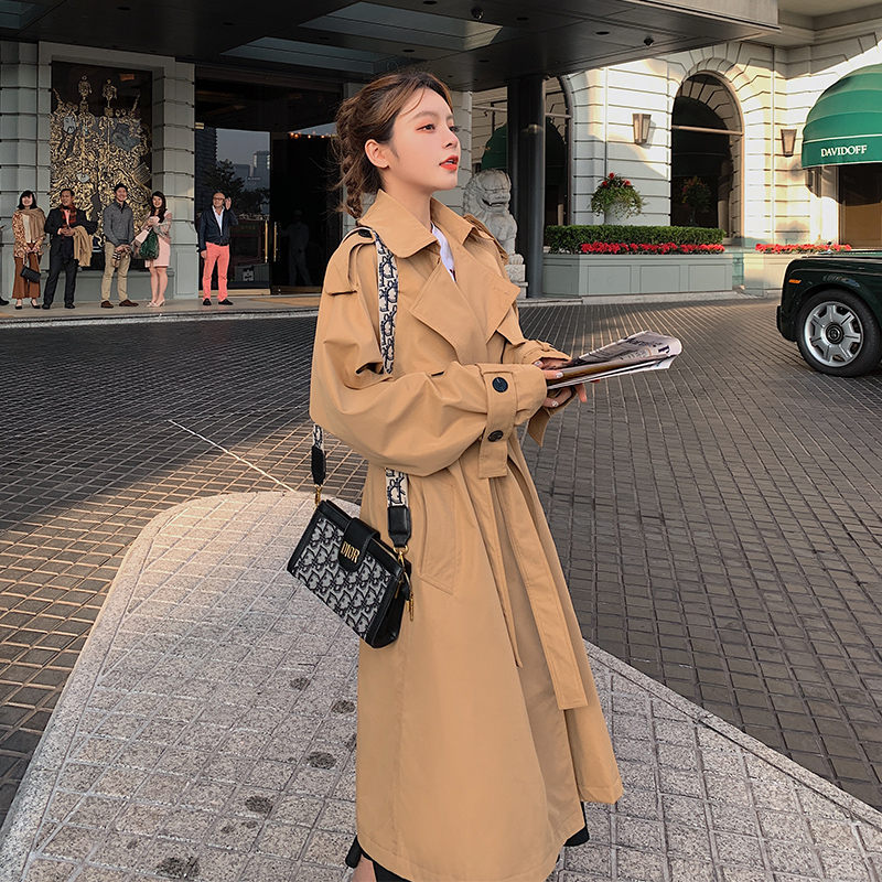 Spring New Windbreaker Women' Long Coat 2020 New Korean Long Casual Spring Autumn Double Breasted Jacket Female Outwear K835, Apricot
Spring New Windbreaker Women' Long Coat 2020 New Korean Long Casual Spring Autumn Double Breasted Jacket Female Outwear K835, Apricot