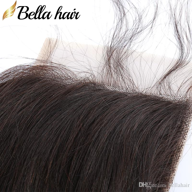 4x4 HD Lace Closure Only Straight Ultra Thin Undetectable Lace Pre Plucked with Baby Hair Natural Black Color Brazilian Virgin Human Hair Transparent 