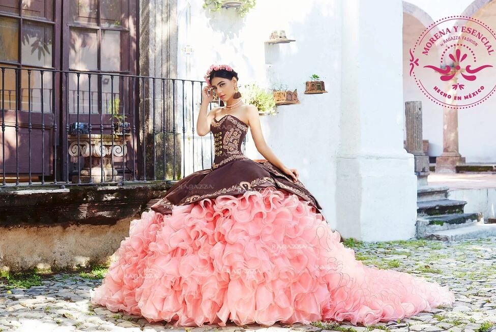 Princess Ball Gown Quinceanera Dresses Sweetheart Puffy Skirt Embroidery Sweet 15 Dress Tulle Lace Prom Gowns Pageant Dress