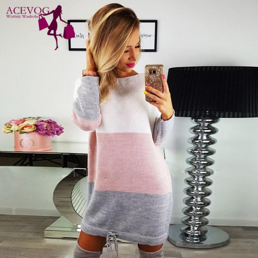 Women Fashion Round Neck Long Sleeve Contrast Color Winter, Autumn Casual Patchwork Dress, Blue
Women Fashion Round Neck Long Sleeve Contrast Color Winter, Autumn Casual Patchwork Dress, Blue