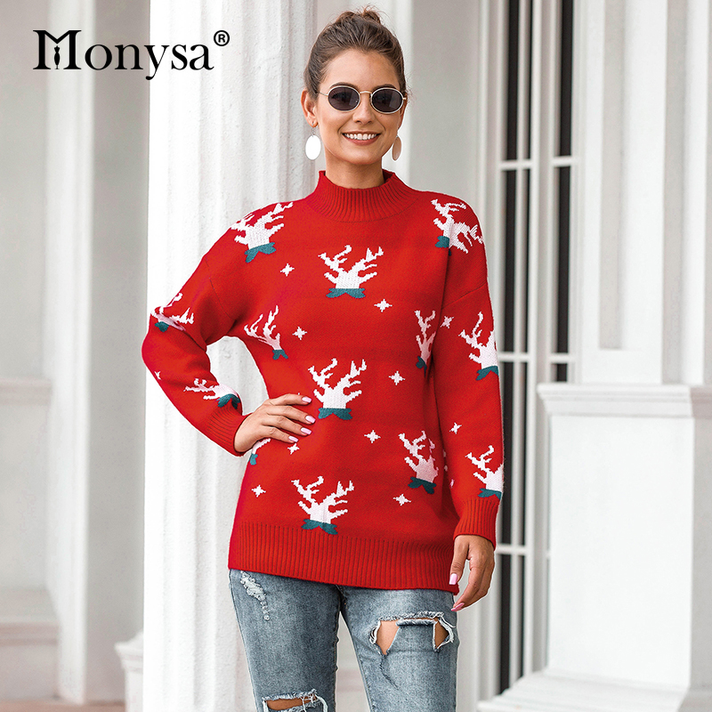 Red Christmas Sweater Women 2019 Autumn Winter New Arrival Fashion Long Sleeve New Year Knit Sweater Ladies Pullover Casual Knitted, Beige
Red Christmas Sweater Women 2019 Autumn Winter New Arrival Fashion Long Sleeve New Year Knit Sweater Ladies Pullover Casual Knitted, Beige