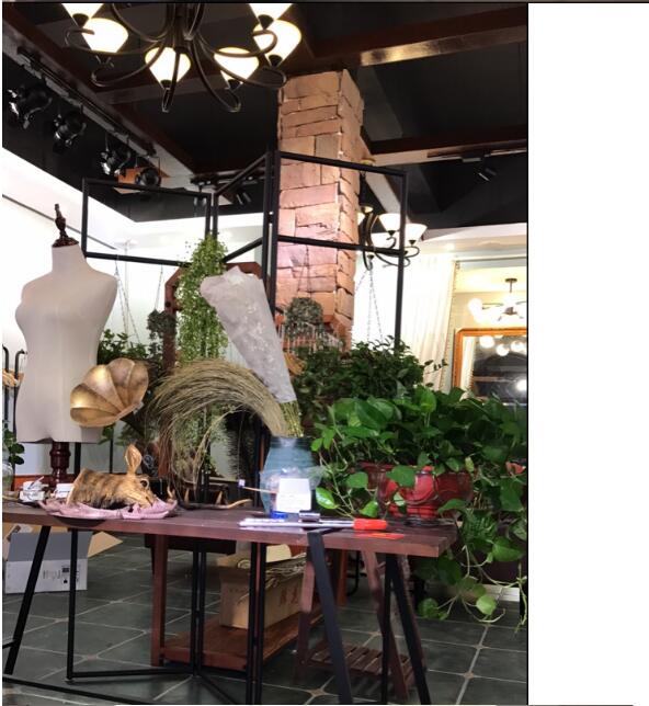 Iron clothing store display floor racks Commercial Furniture clothes racsk Middle island concise creative screen partition folding shelf