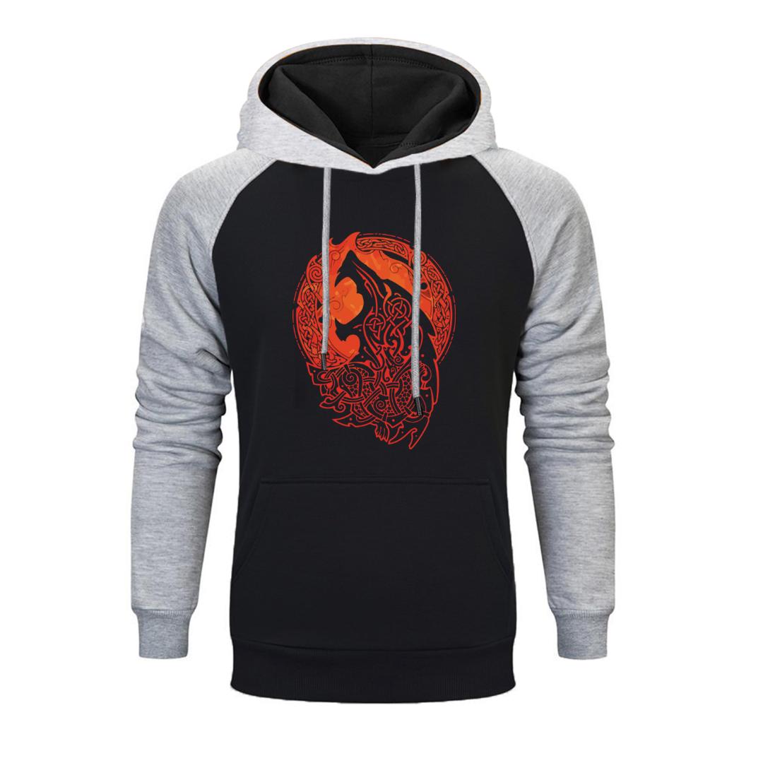 Cool Valhalla Odin Norse Mythology Fenrir Print Raglan Hoodies Sweatshirt Men Autumn Winter Hip Hop Harajuku Streetwear, Gray black
Cool Valhalla Odin Norse Mythology Fenrir Print Raglan Hoodies Sweatshirt Men Autumn Winter Hip Hop Harajuku Streetwear, Gray black