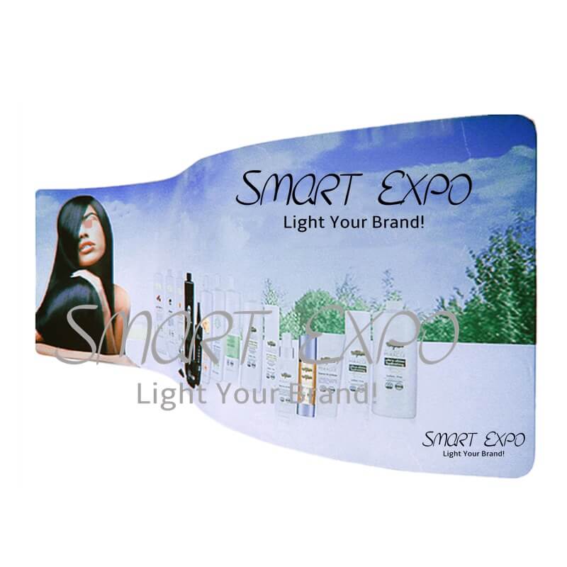 20ft S Curved Wave-Line Back-Wall Display with Thick Aluminum Tube Tension Fabric Printed Graphic Portable Carry Bag
20ft S Curved Wave-Line Back-Wall Display with Thick Aluminum Tube Tension Fabric Printed Graphic Portable Carry Bag