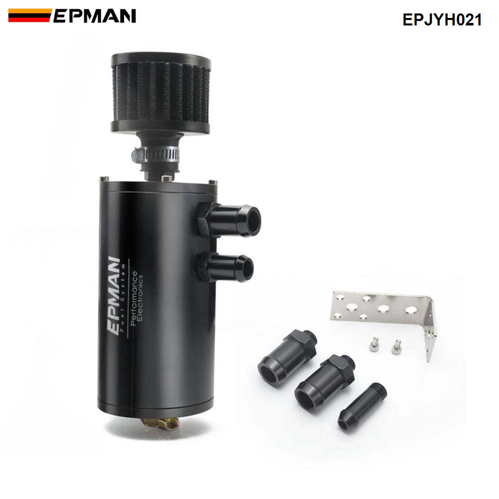 EPMAN Universal High Quality Brushed Baffled Oil Catch Tank Can with Breather Filter Aluminium Round Car Coolant Tank EPJYH021
EPMAN Universal High Quality Brushed Baffled Oil Catch Tank Can with Breather Filter Aluminium Round Car Coolant Tank EPJYH021