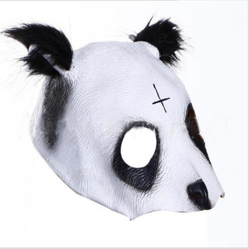 Halloween Party Cosplay panda face head mask Cro Panda Mask Newly Style Party Fancy Dress Novelty Latex cool mask2958507