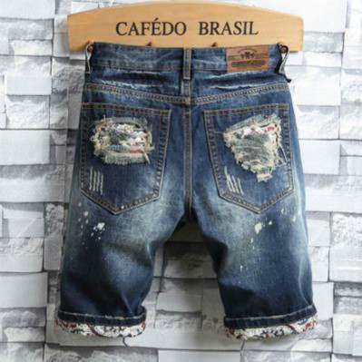 Men's Designer Jeans Vintage Ripped Tideway Shorts Trendy Slim Straight Men's Short Pants Middle Waist Zipper Pants Wholesale, Blue
Men's Designer Jeans Vintage Ripped Tideway Shorts Trendy Slim Straight Men's Short Pants Middle Waist Zipper Pants Wholesale, Blue