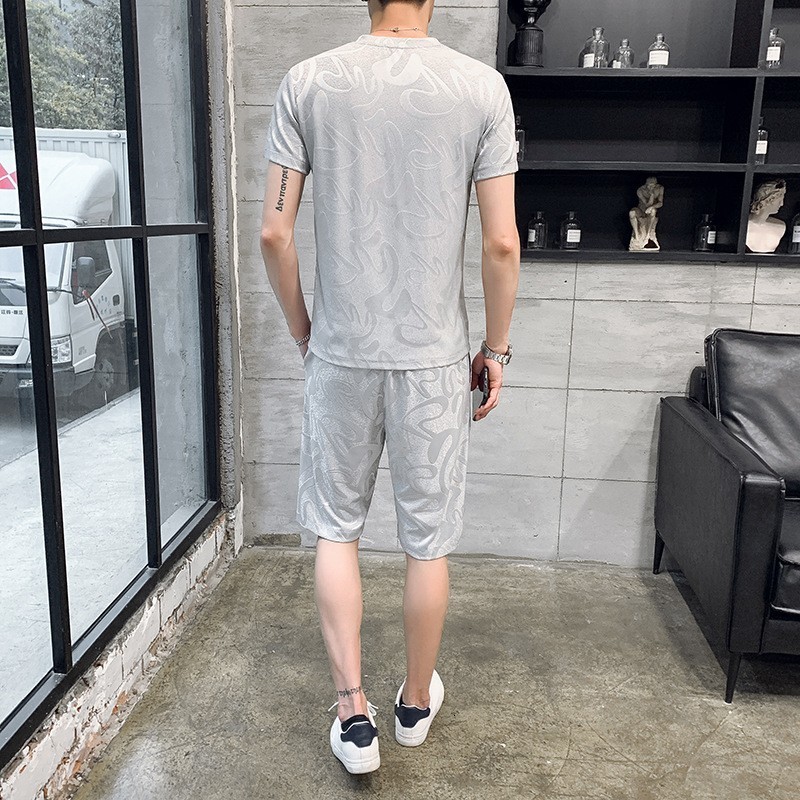 Summer 2020 Printed Short Sleeve T Shirt Set Elastic Waist Shorts Men Sportswear High Street Casual Tracksuit Plus Size 4XL, Black
Summer 2020 Printed Short Sleeve T Shirt Set Elastic Waist Shorts Men Sportswear High Street Casual Tracksuit Plus Size 4XL, Black