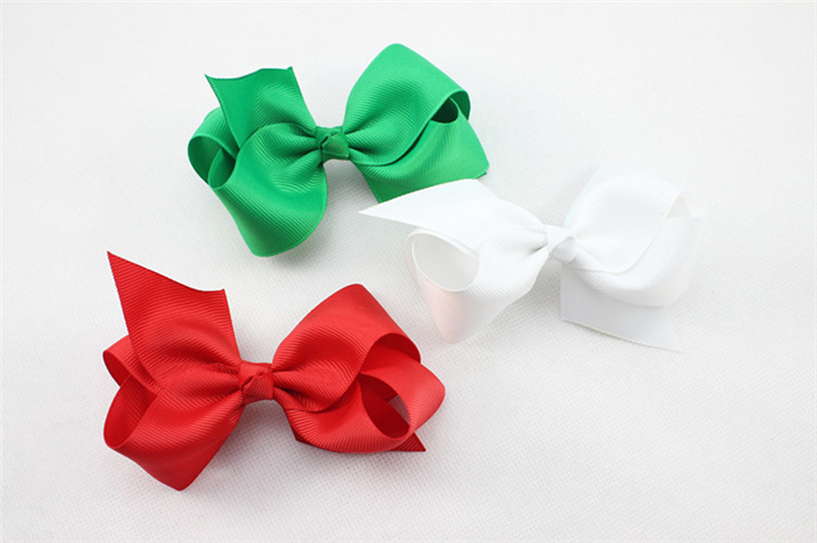 Grosgrain Ribbon Hair Bows Clips Flower Double plug Clips hairpin Baby Girl Bowknot Elastic Bobbles Hair band Accessories Kids HD3201