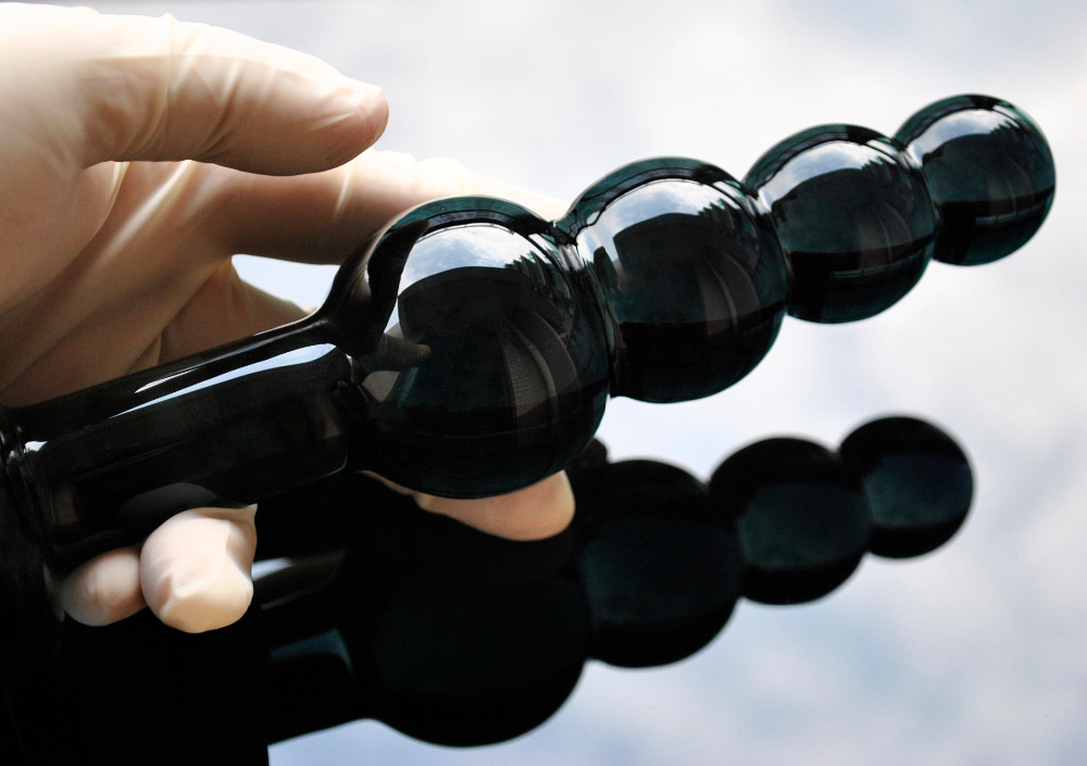 Large Pyrex Glass Anal Beads big balls crystal dildo penis buplug artificial dick masturbate adult sex toy
