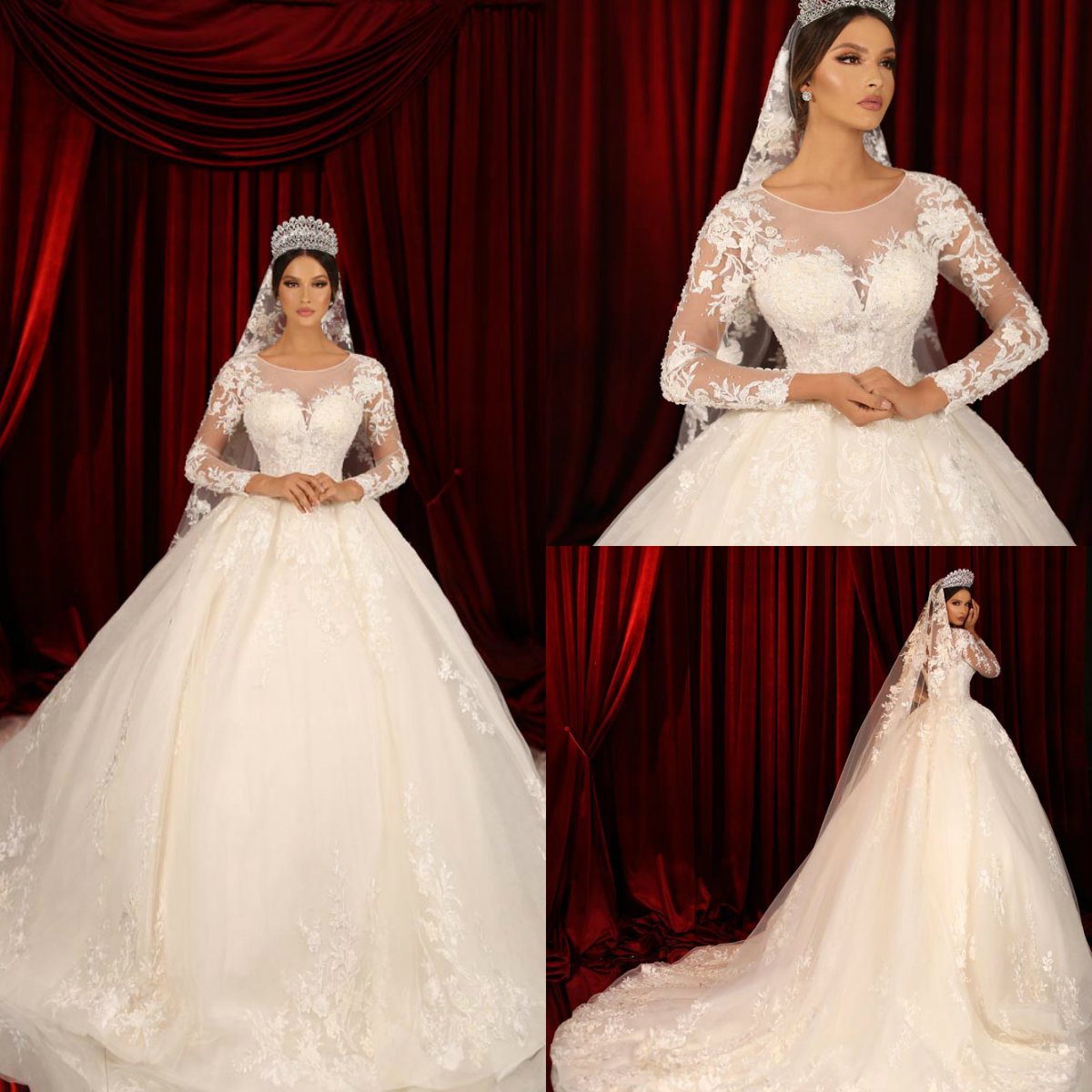 Luxury Ball Gown Wedding Dresses Jewel Long Sleeves Lace Appliques Bridal Gowns 2021 Arabic Church Wedding Dress Vestido De Novia, Pink
Luxury Ball Gown Wedding Dresses Jewel Long Sleeves Lace Appliques Bridal Gowns 2021 Arabic Church Wedding Dress Vestido De Novia, Pink