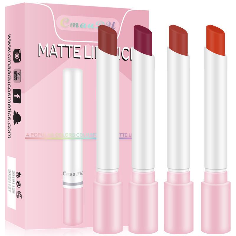 Hot Cigarette Lipstick Kit 4 Colors Long Lasting Waterproof Matte Matt Lipstick Tube Nude Velvet Red Lip Tint Makeup
Hot Cigarette Lipstick Kit 4 Colors Long Lasting Waterproof Matte Matt Lipstick Tube Nude Velvet Red Lip Tint Makeup