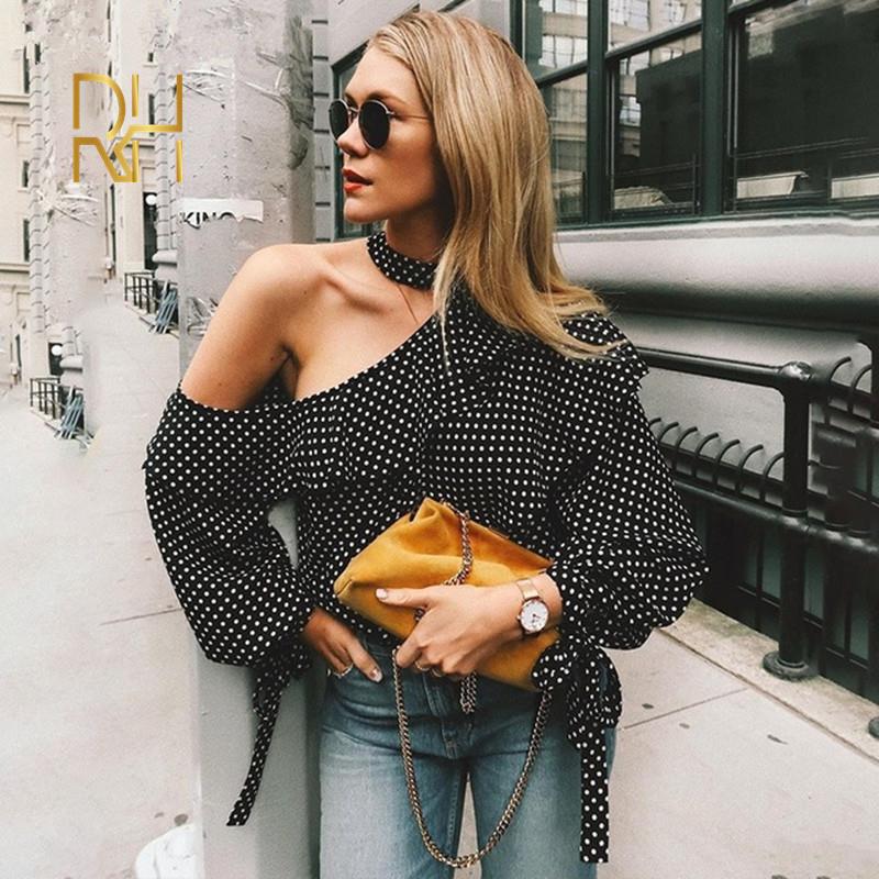 Polka Dot Black Blouse Shirt Women Off Shoulder Long Sleeve Vintage Blouses Tops Sexy Female Strapless Top Blusas RH
Polka Dot Black Blouse Shirt Women Off Shoulder Long Sleeve Vintage Blouses Tops Sexy Female Strapless Top Blusas RH