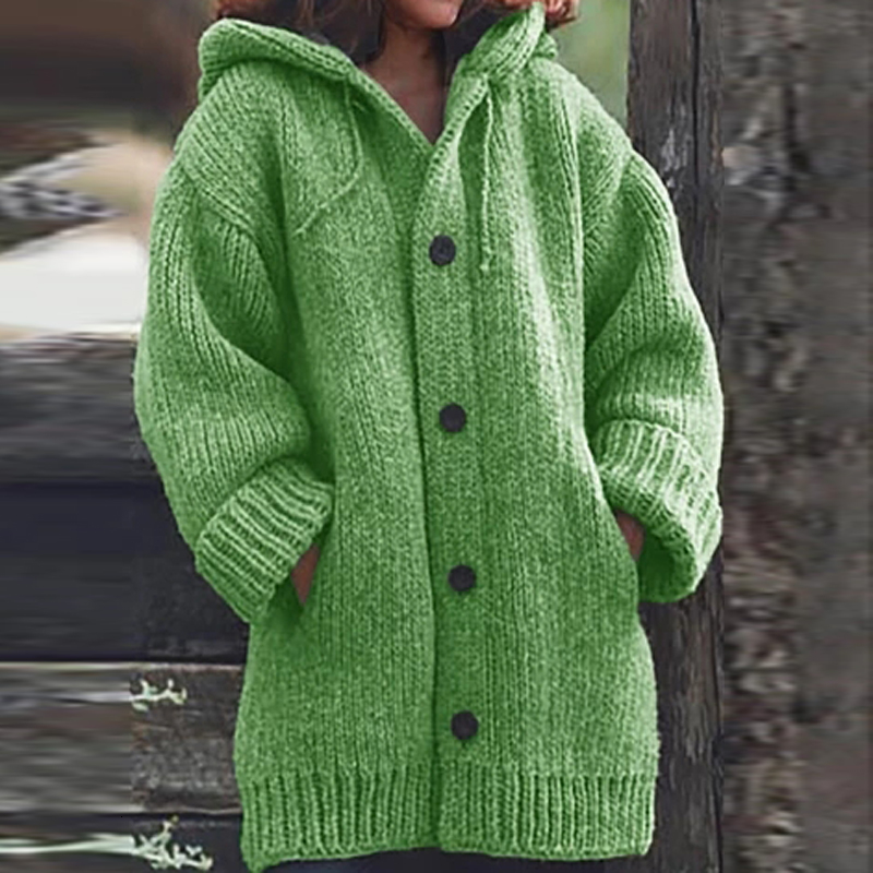 Lipswag 5XL Vintage Loose Pocket Cardigans Sweaters Women Autumn Winter Long Sleeve Button Sweater Casual Plus Size Coat Female V191130