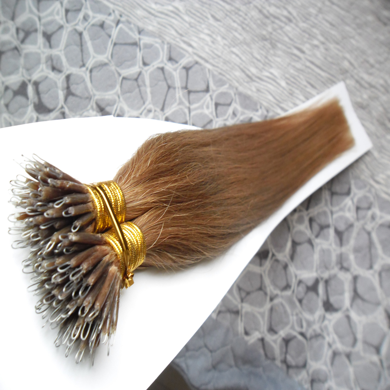 Nano Ring Hair 100% Remy Human Hair Extensions Straight 100g micro bead extensions