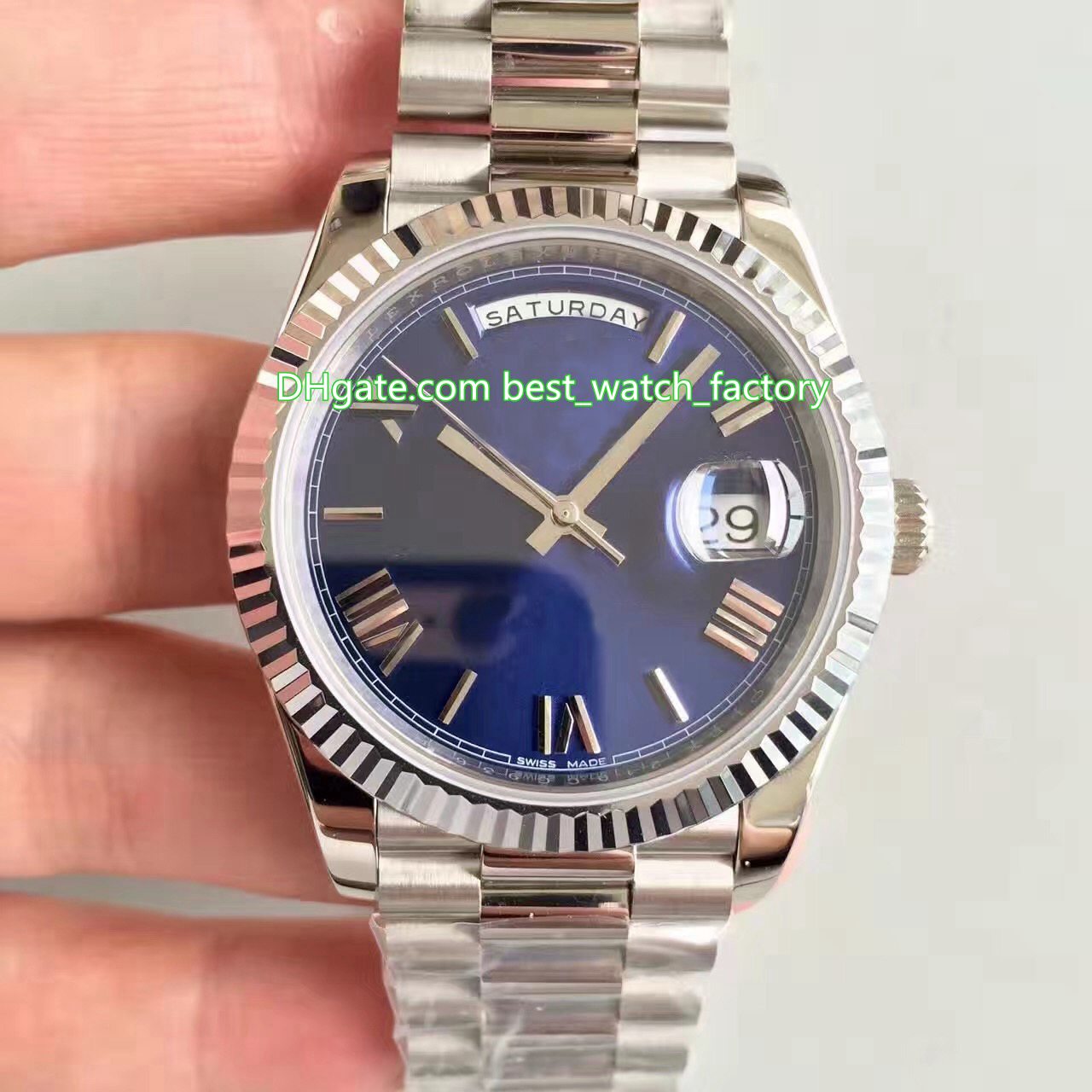 5 Color Best Quality V8 N Maker 40mm Day-Date 218206 218235 218239 Platinum Swiss CAL.3255 Movement Automatic Mens Men's Watch Watches
5 Color Best Quality V8 N Maker 40mm Day-Date 218206 218235 218239 Platinum Swiss CAL.3255 Movement Automatic Mens Men's Watch Watches