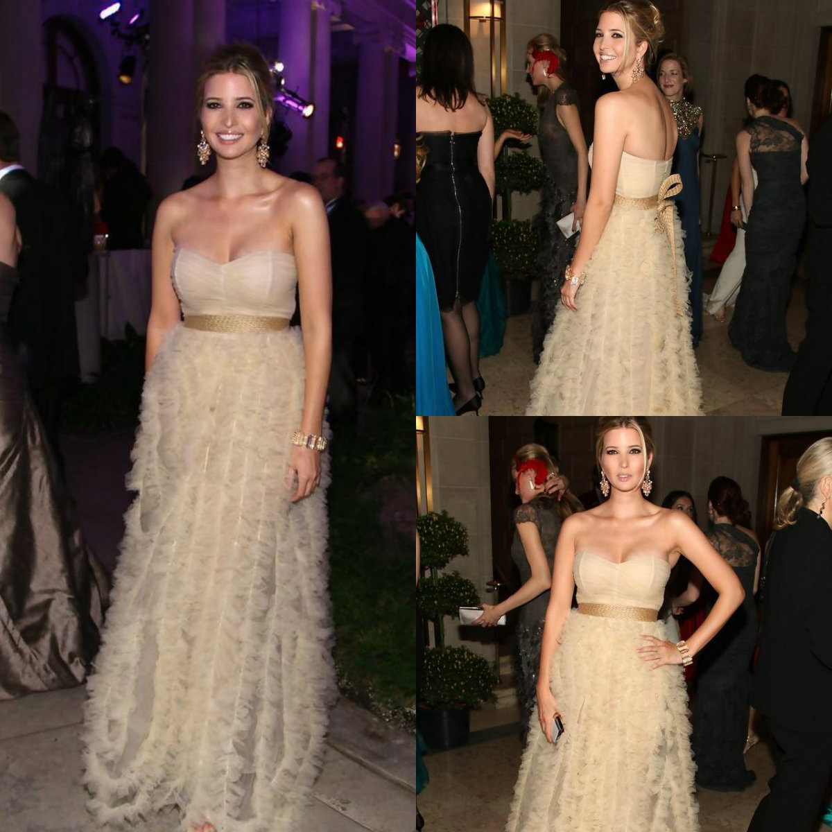 Champagne Evening Dresses Sweetheart Belt Ruffles Tulle Floor Length Gorgeous Prom Dress Plus Size Formal Party Gowns