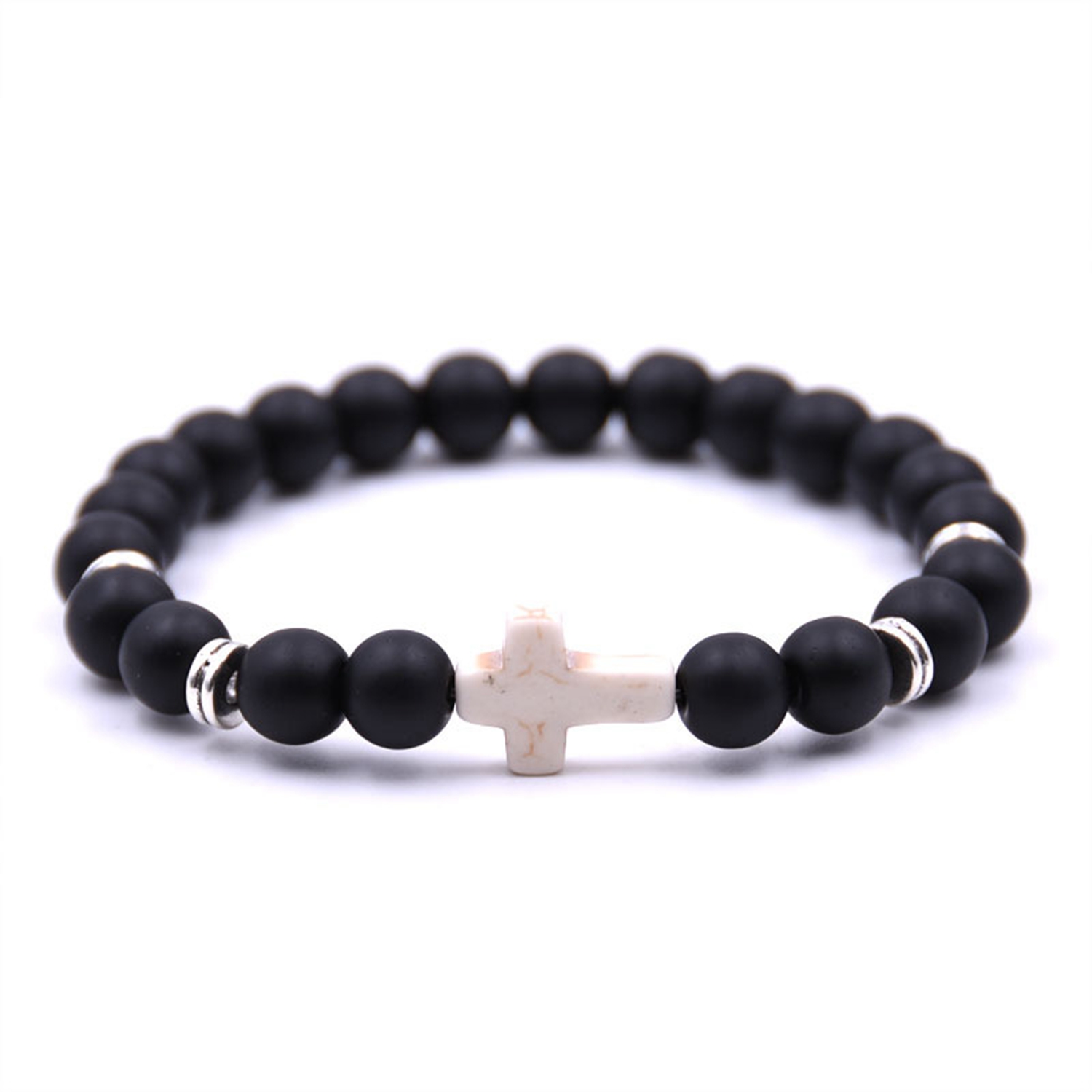 Natural stone bracelet men and women cross creative popular 2019 new products