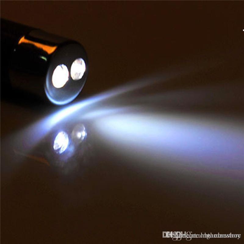2in1 Red Laser Pointer Pen Key Ring with White LED Light Show Portable Infrared Stick Funny Cats Pet Toys with Retail Packing