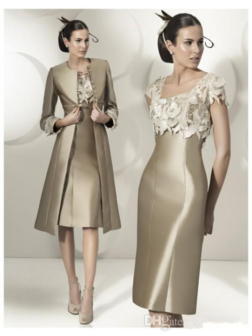 2019 Hot Sale Elegant Sheath Party Dress Lace Satin Mother Of The Bride Dress Knee-Length Dress With Jacket
2019 Hot Sale Elegant Sheath Party Dress Lace Satin Mother Of The Bride Dress Knee-Length Dress With Jacket