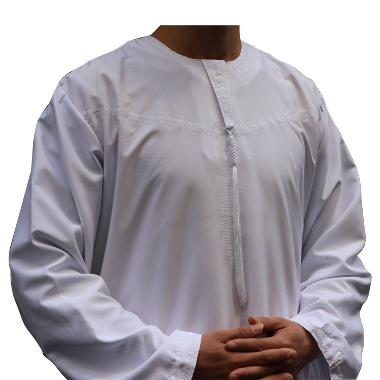 (12 pieces/lot) 2019 latest design high quality muslim men thobes islamic clothing men abayas YM052