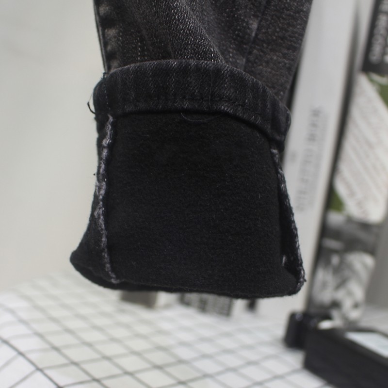 Fashion Women High Waist Button Denim Retro Slim Fleece Lining Pencil Pants Jeans Female Skinny Trousers Streetwear, Black
Fashion Women High Waist Button Denim Retro Slim Fleece Lining Pencil Pants Jeans Female Skinny Trousers Streetwear, Black