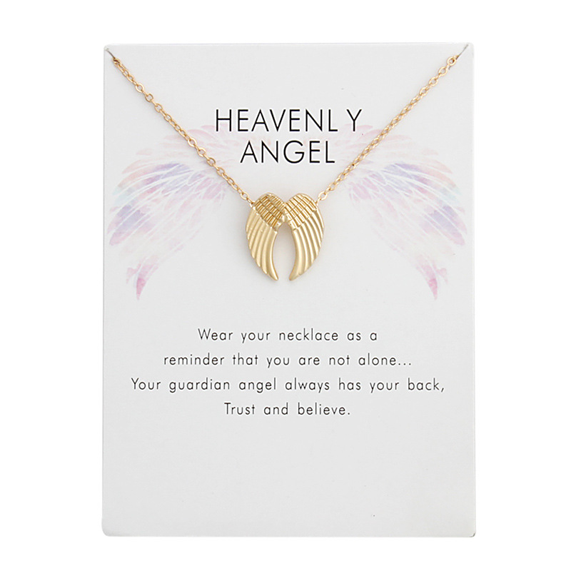 Angel Wings Pendant Necklace for Women Girls Alloy Necklaces with Message Card Fashion Jewelry Gifts
Angel Wings Pendant Necklace for Women Girls Alloy Necklaces with Message Card Fashion Jewelry Gifts