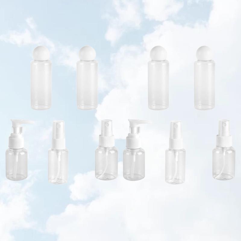 1 Set 10pcs Travel Empty Bottle Kit Portable Pet Cosmetics Bottle Makeup Sprayer Cosmetics Container for Travel (W 
1 Set 10pcs Travel Empty Bottle Kit Portable Pet Cosmetics Bottle Makeup Sprayer Cosmetics Container for Travel (W