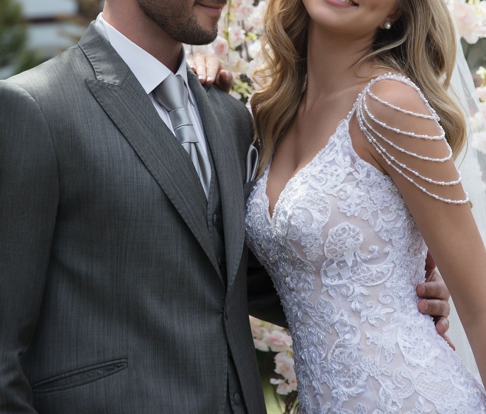 Vestido de noiva Unique Lace Mermaid Wedding Dresses Pearls Spaghetti Straps Bride Dress 2020 Elegant Bridal Wedding Gowns